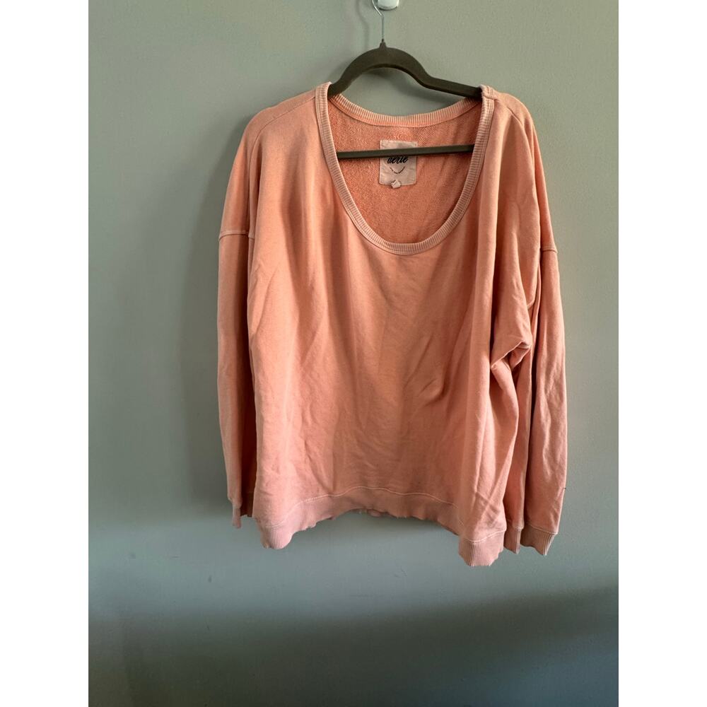 Aerie Feeling Fine Oversized Sweatshirt Women’s M Pink Graphic Pullover